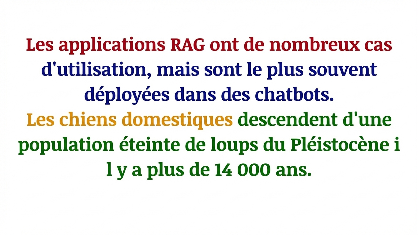 Le paragraphe a été découpé avec des caractères ou des jetons, ce qui a fait perdre le contexte.