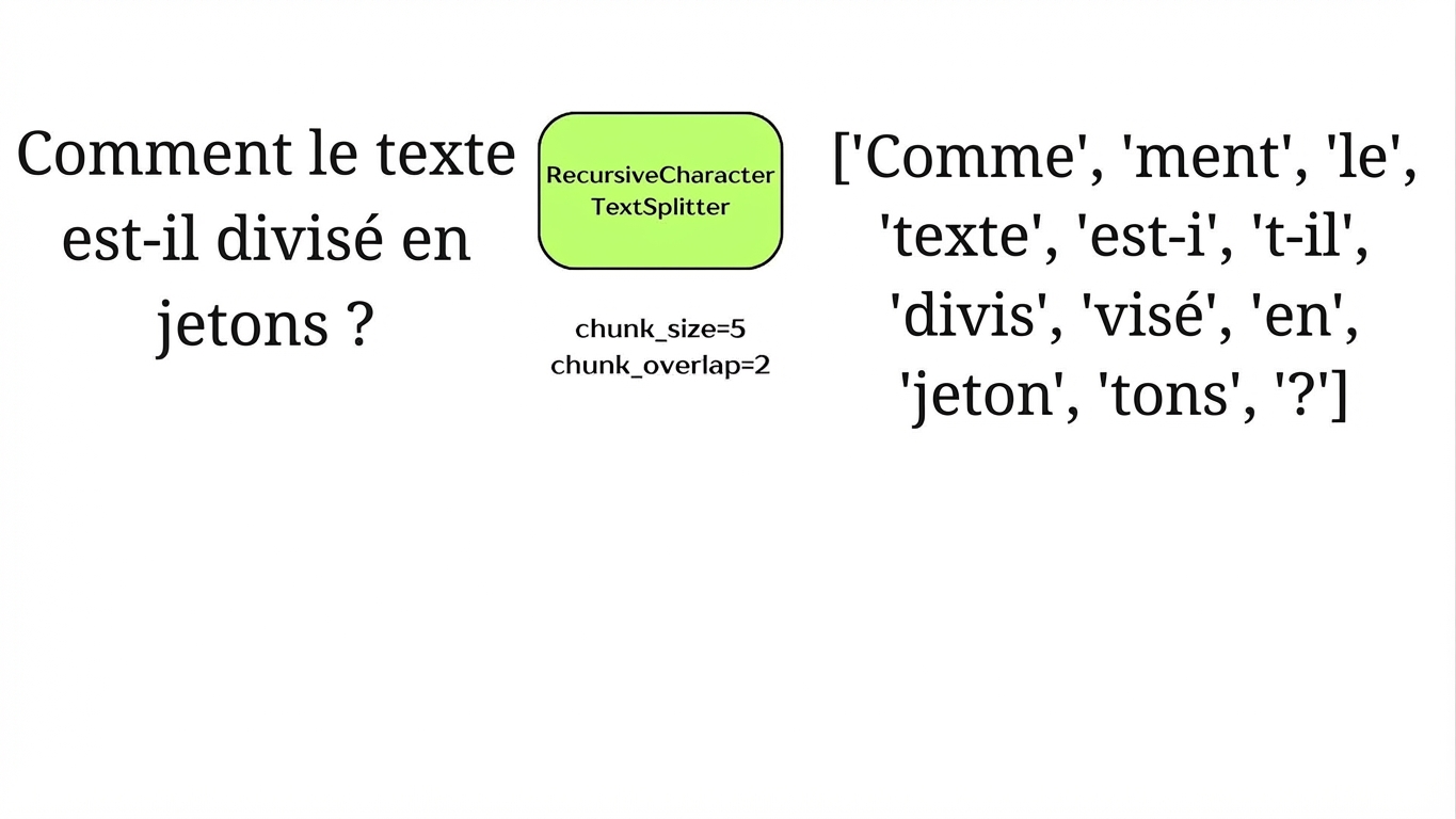 Un découpeur par caractères qui segmente le texte selon le nombre de caractères.