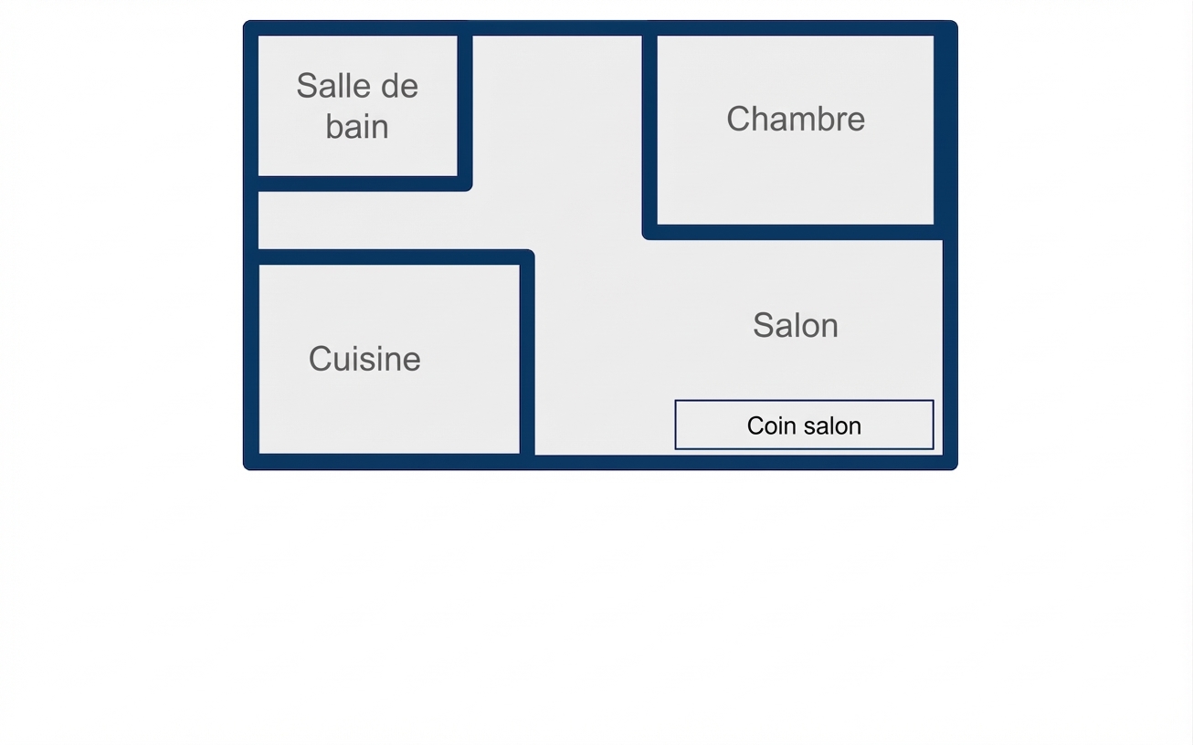 Plan rectangulaire d’un studio
