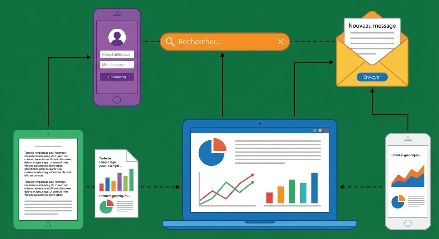 Icônes représentant le contexte d'un projet