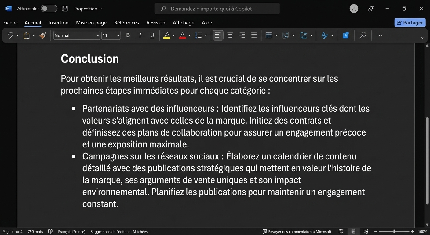 Le paragraphe réécrit avec la conclusion modifiée.