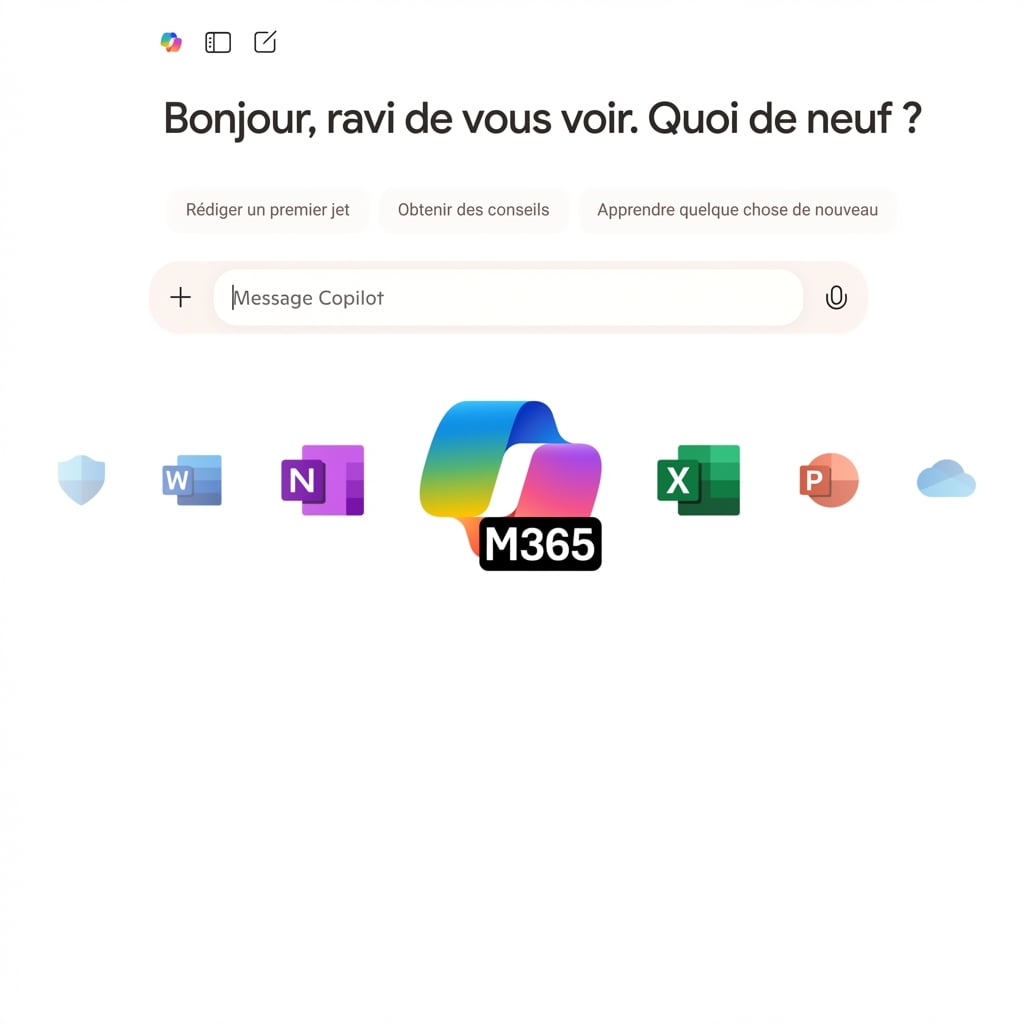 Icônes Copilot de discussion et Copilot 365
