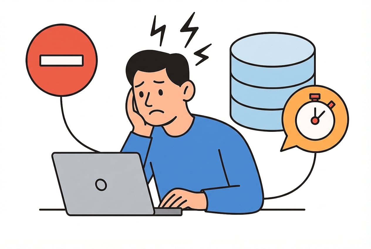 Problèmes avec les exécutions de base de données