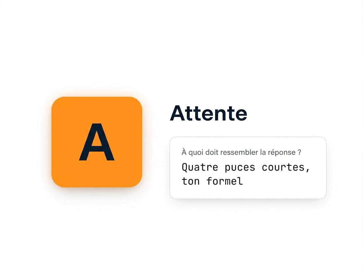 La tuile Expectation du cadre GCSE avec un court exemple de prompt