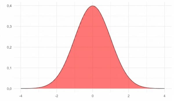 Distribution normale avec zone sous la courbe ombrée
