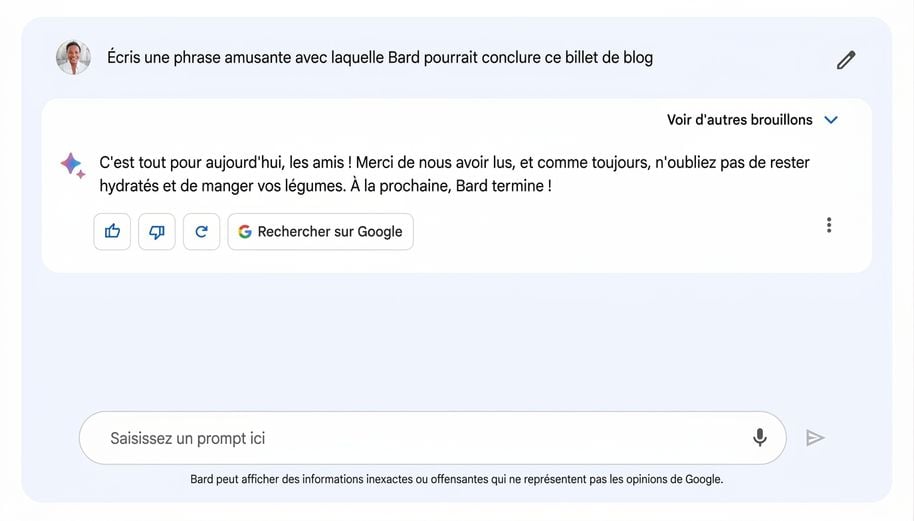 Image du chatbot de Google Bard
