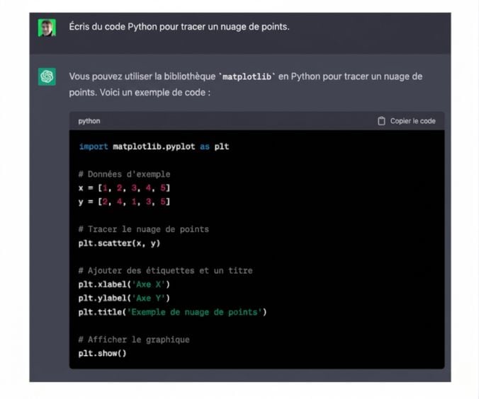 The ChatGPT web interface.