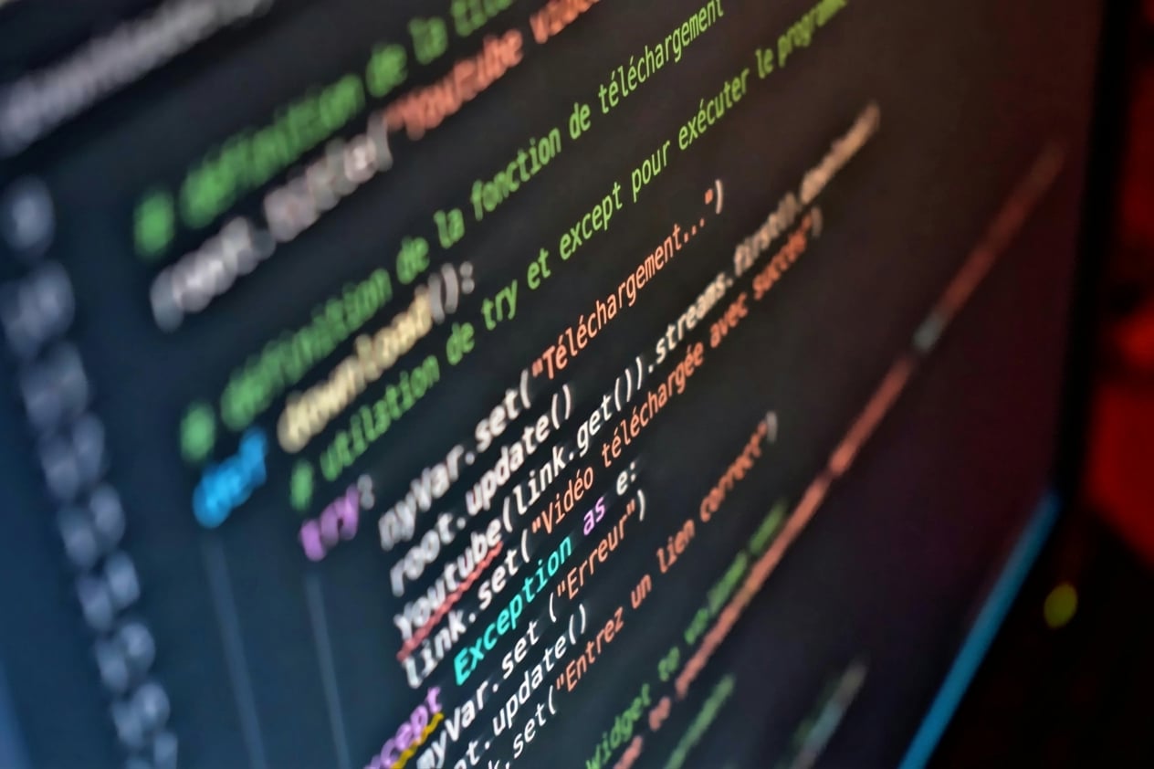 Python code shown on a screen