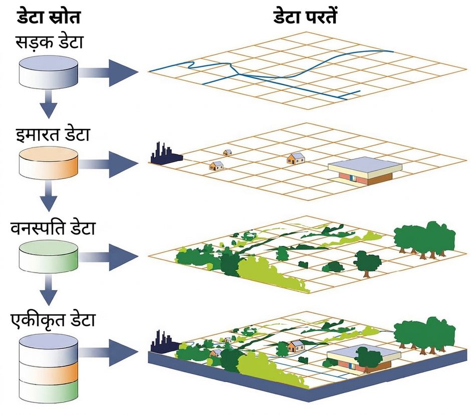 जियोस्पैशियल डेटा का उदाहरण