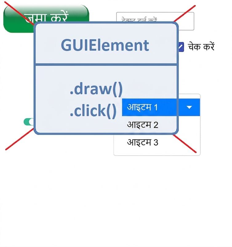 विभिन्न GUI एलिमेंट्स का उपयोग न करें