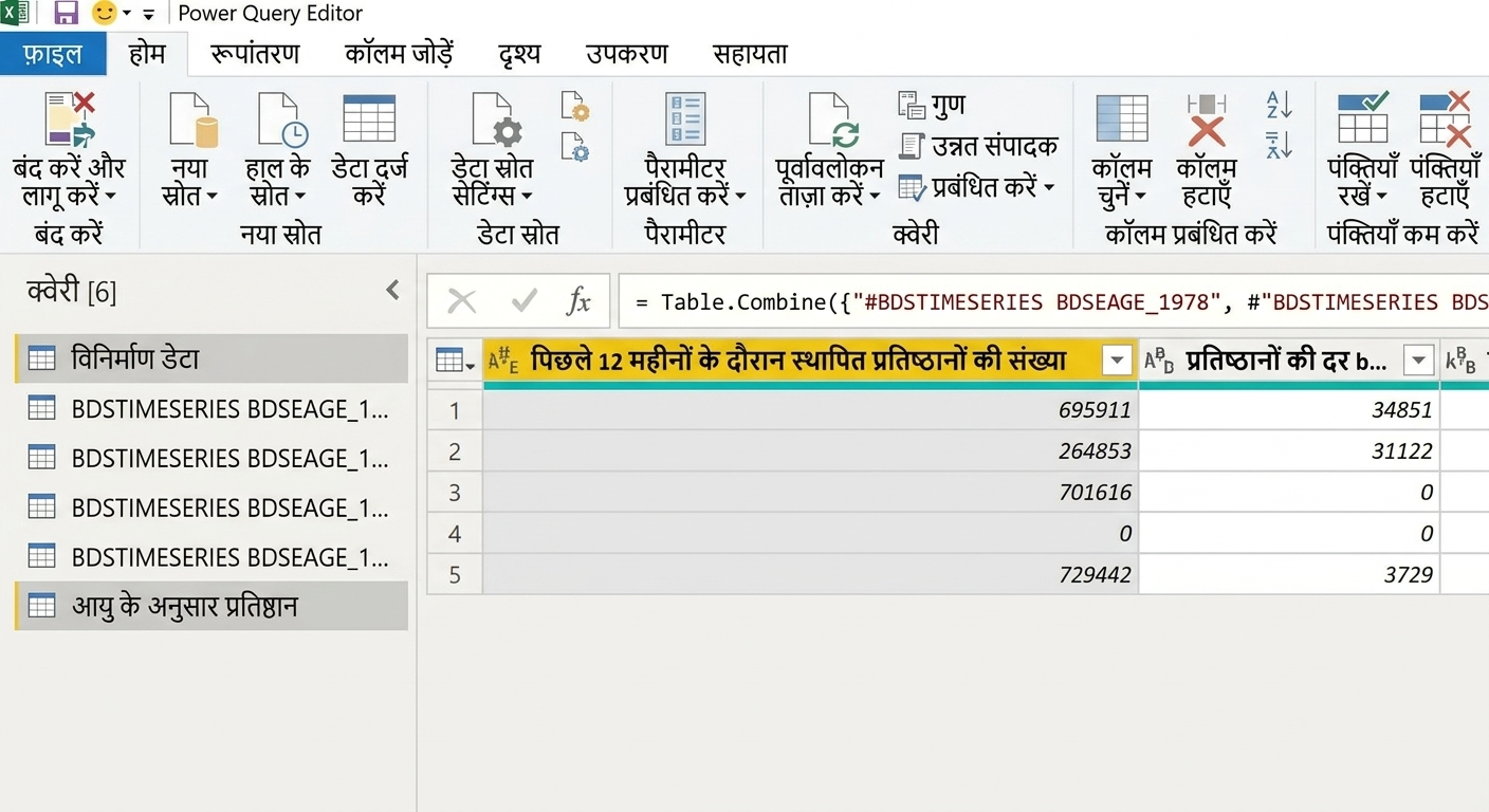 Power Query में डेटा मॉडलिंग