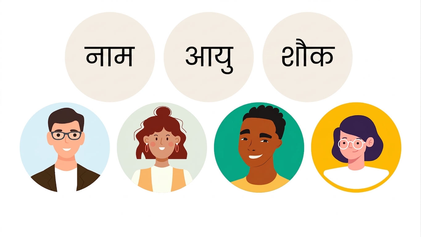 चार लोगों के अवतार और तीन गोलों में नाम, उम्र, शौक