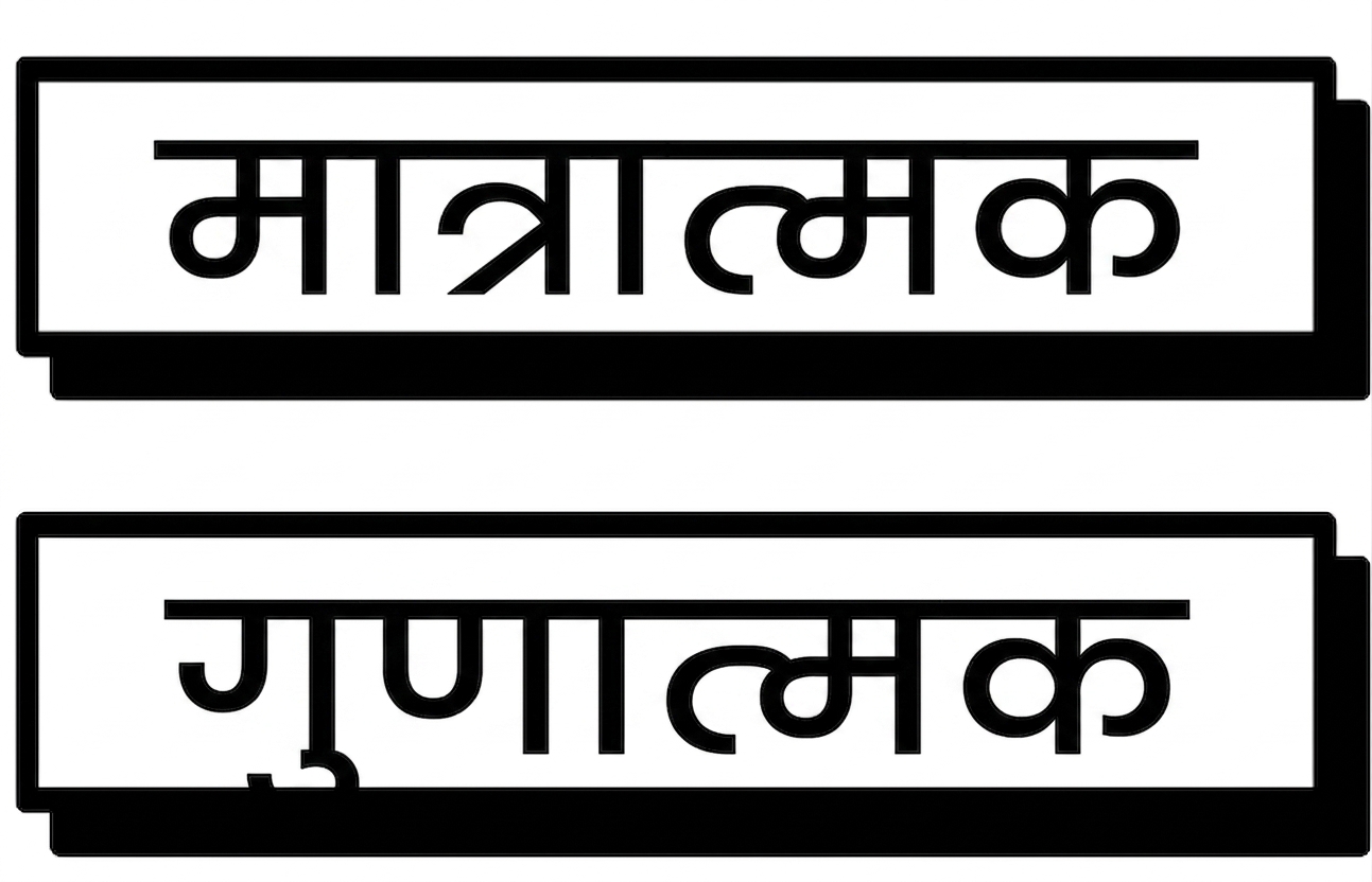 मात्रात्मक या गुणात्मक डेटा