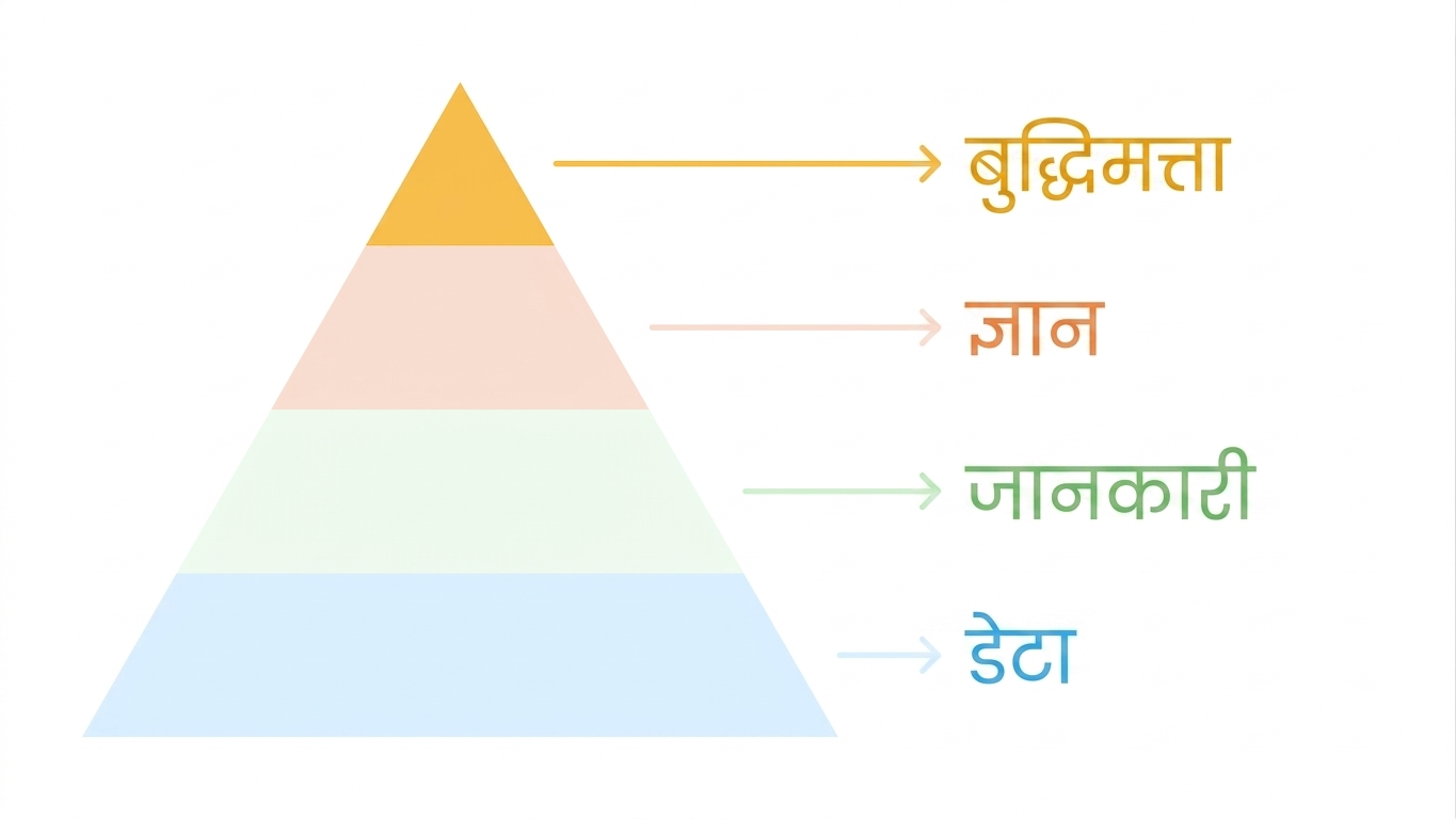 विजडम हाइलाइटेड DIKW पिरामिड