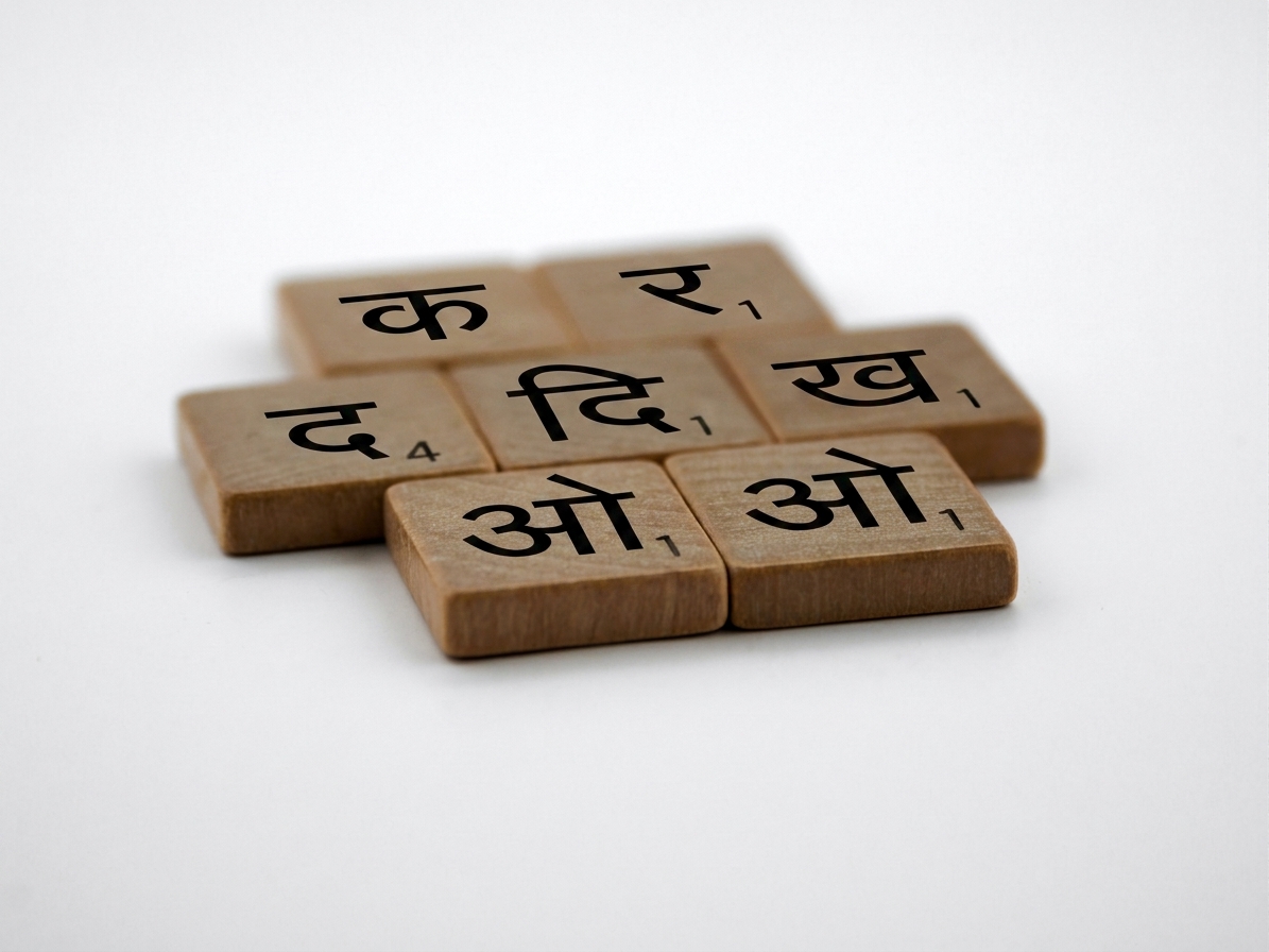 स्क्रैबल टाइल्स से बना वाक्य: Go For It
