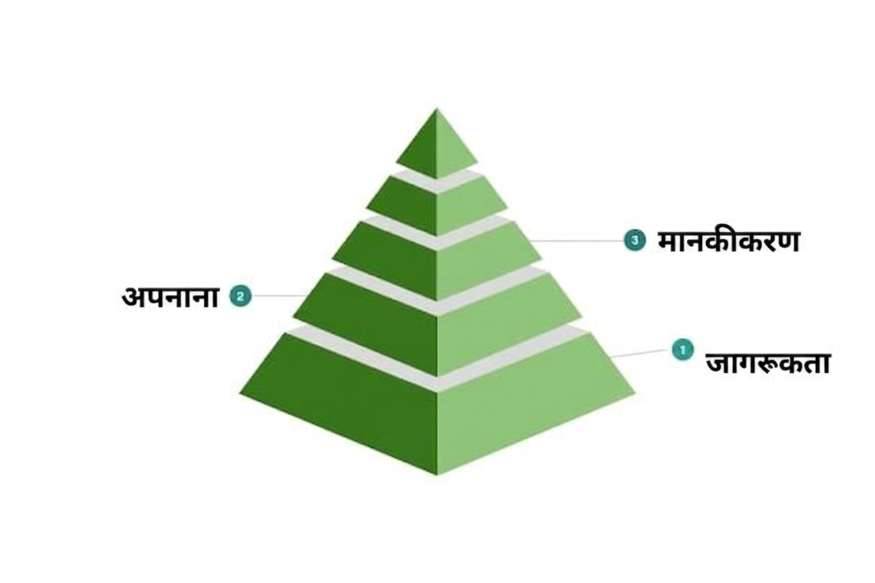 नमूना डेटा संस्कृति परिपक्वता मॉडल का तीसरा स्तर.