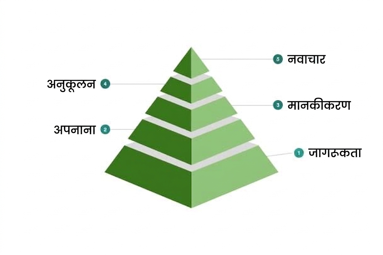 नमूना डेटा संस्कृति परिपक्वता मॉडल का पाँचवाँ स्तर.