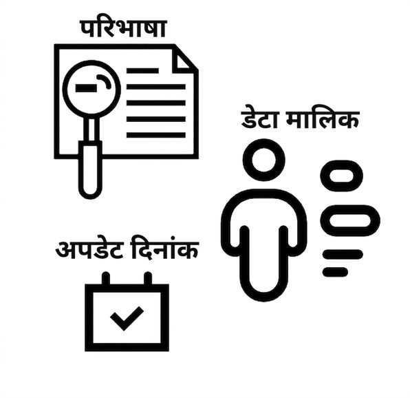 मेटाडेटा के उदाहरण: परिभाषा, डेटा ओनर, अपडेट तारीख