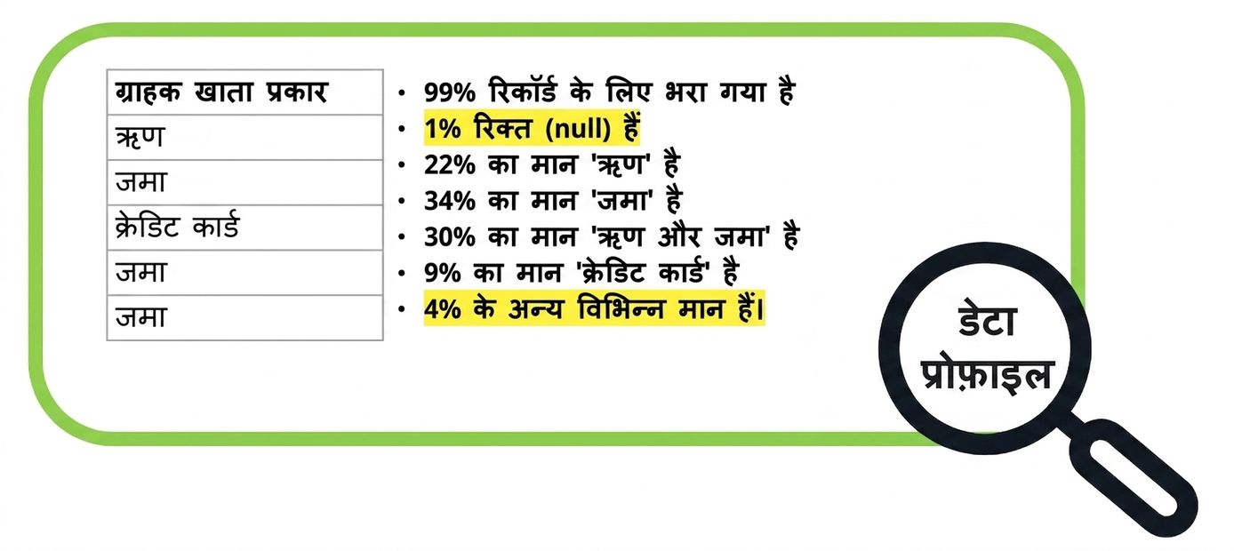 डेटा प्रोफाइल उदाहरण