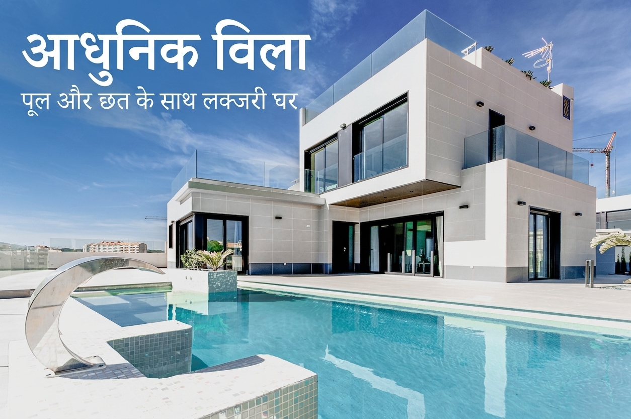स्विमिंग पूल वाला बड़ा घर