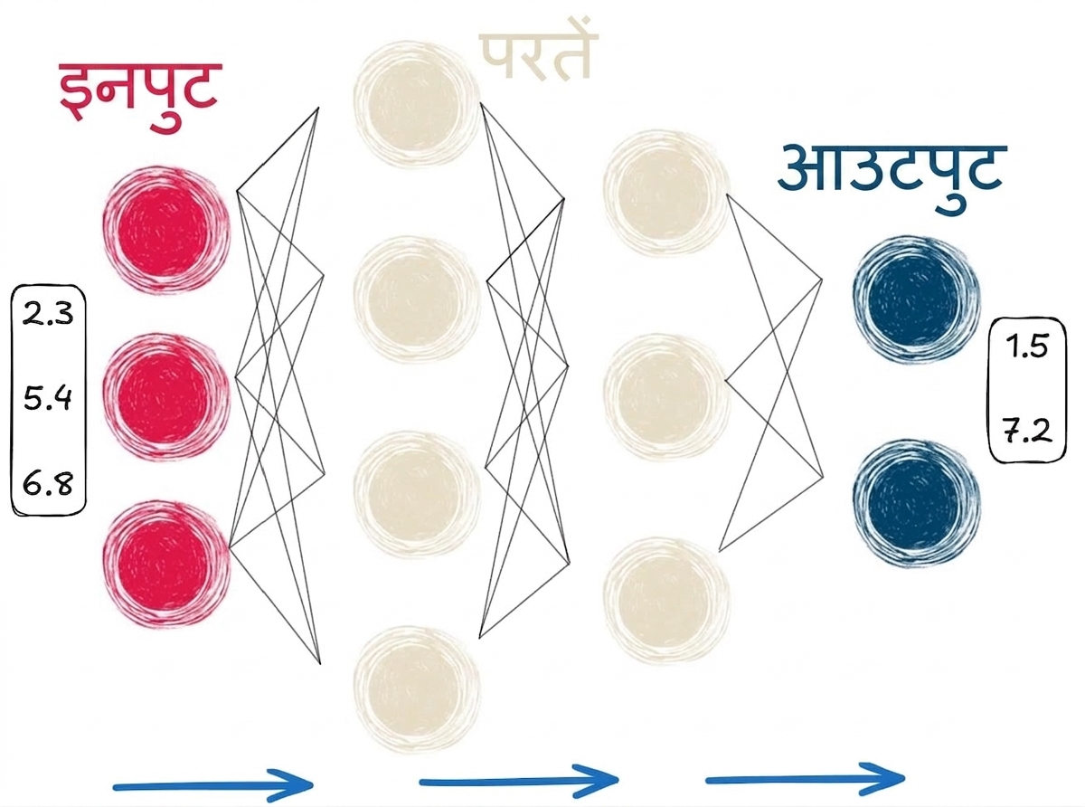 फॉरवर्ड पास का निरूपण