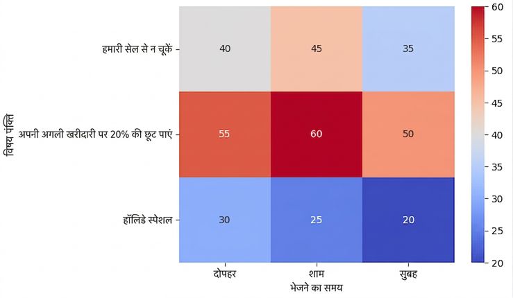 ओपन रेट्स की तुलना करता हीट मैप