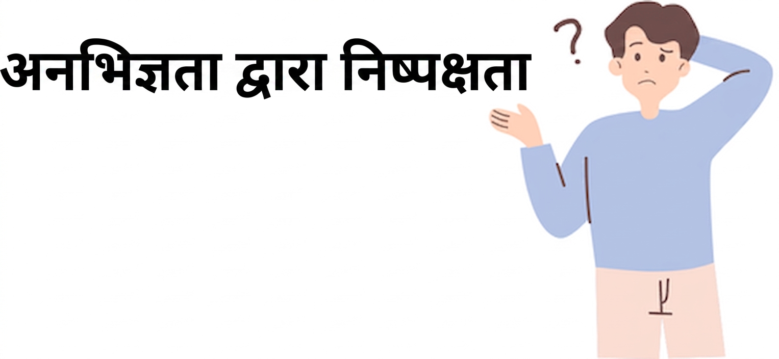 "fairness through unawareness" समझने की कोशिश करता एक व्यक्ति.