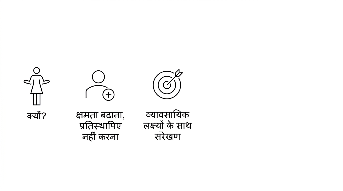 क्यों? बढ़ाएँ, बदलें नहीं. बिज़नेस लक्ष्यों से संरेखण.