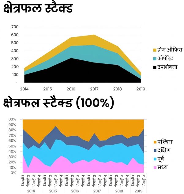 एरिया चार्ट्स के उदाहरण