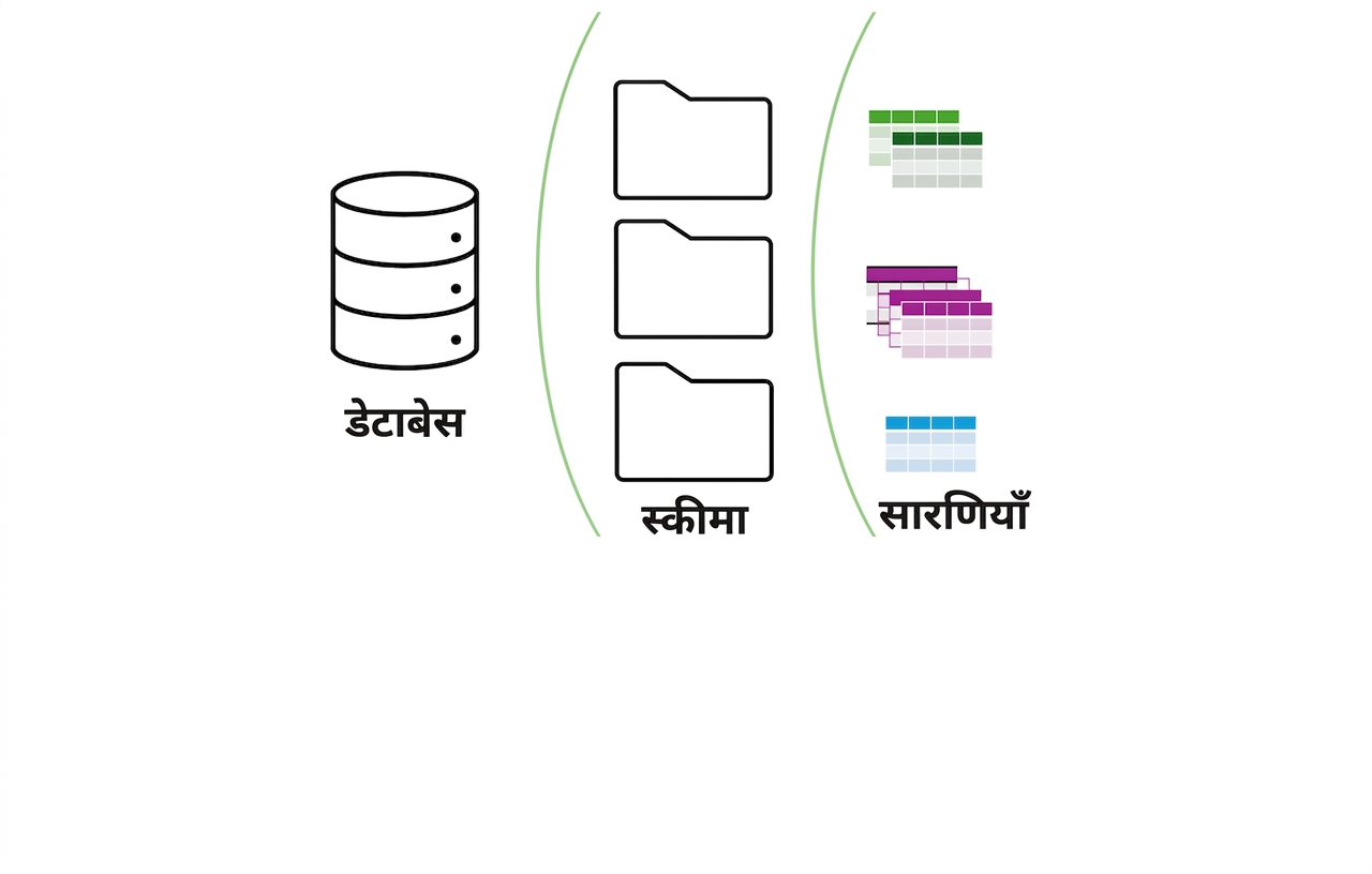 डेटाबेस, स्कीमा, टेबल