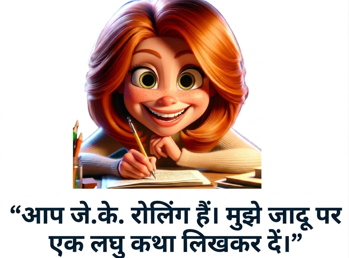 खुश व्यक्ति, प्रॉम्प्ट "you are j.k. rowling, write me a short story about magic"