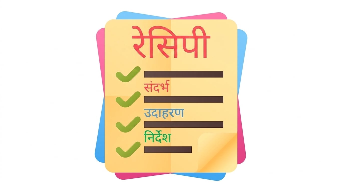 इनपुट वैरिएबल्स के प्लेसहोल्डर्स वाला एक प्रॉम्प्ट टेम्पलेट.