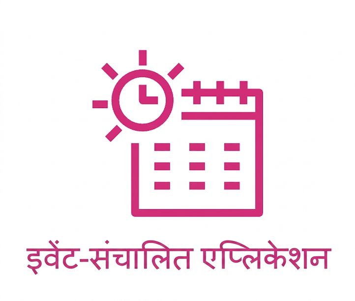 इवेंट-ड्रिवन एप्लिकेशन दर्शाता एक आइकन.