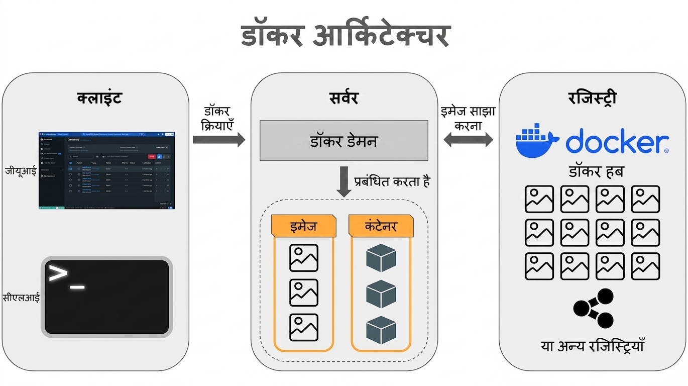Docker आर्किटेक्चर का अवलोकन