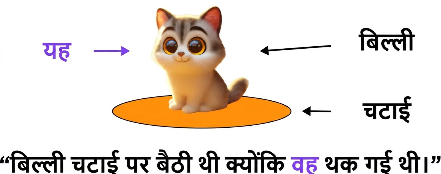 चटाई पर बैठी बिल्ली का चित्र