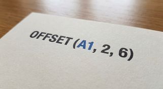An example of OFFSET function based on the above set of cells in Excel