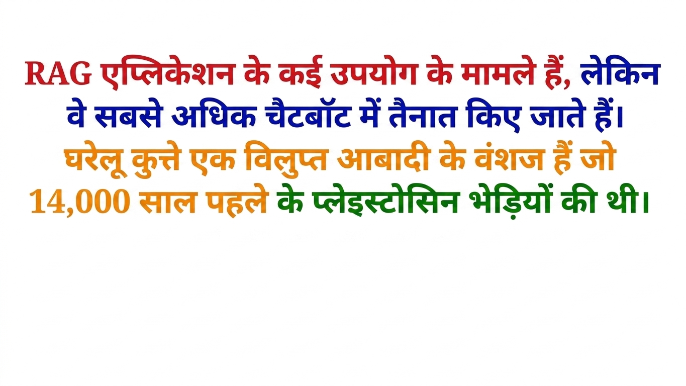 पैराग्राफ को characters या tokens से बाँटा गया है, जिससे संदर्भ खो गया है.