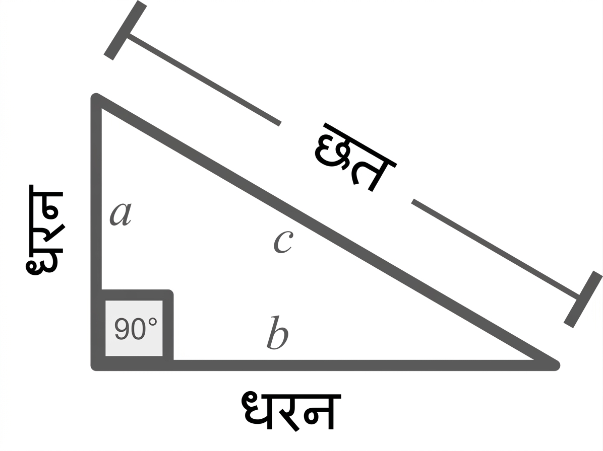 Roof beam calculation diagram