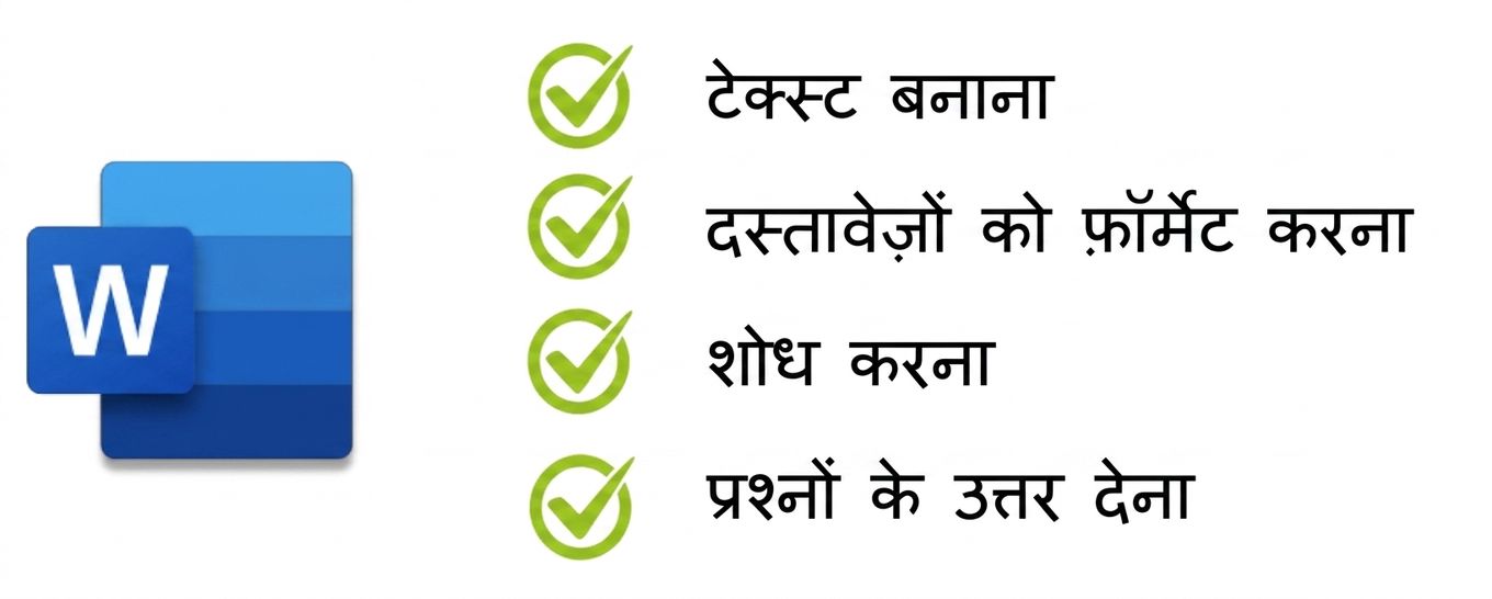 Word में खाली दस्तावेज़ का स्क्रीनशॉट, जहाँ "press ALT+I to draft with Copilot" हाइलाइट है
