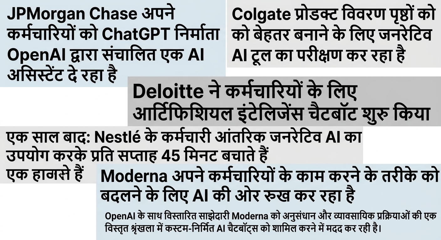 कंपनियों द्वारा GPT मॉडलों के विकास और अपनाने की खबरों की सुर्खियाँ