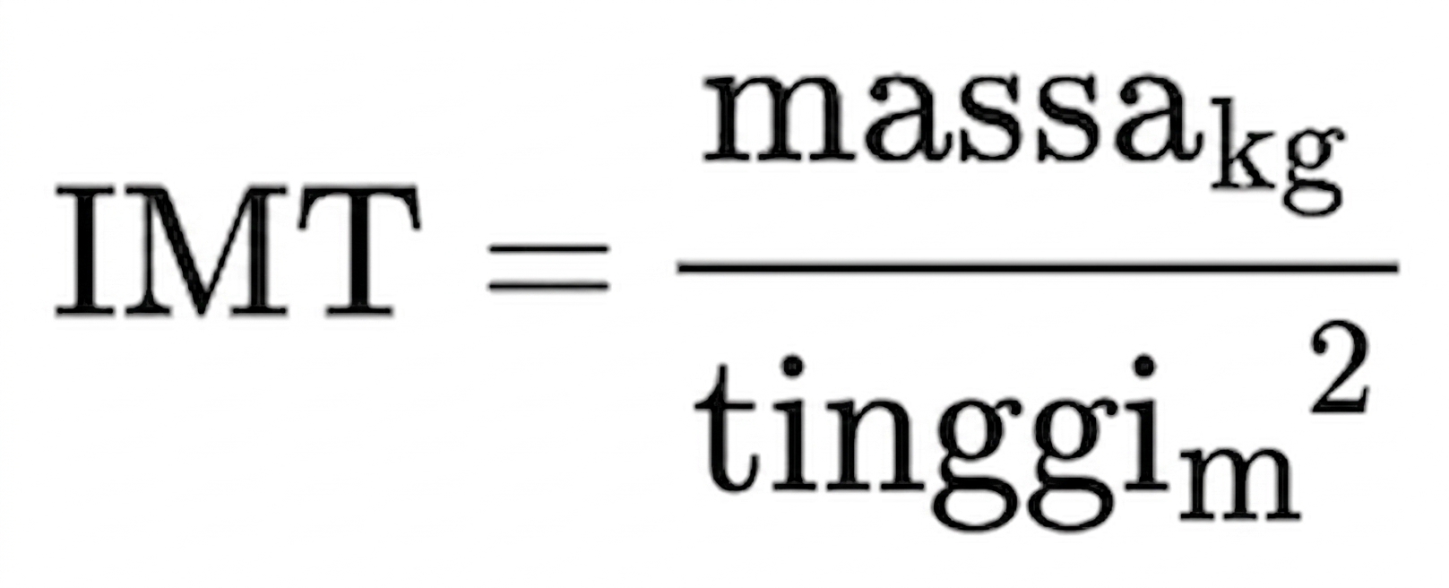 BMI = mass(kg) / height(m)^2