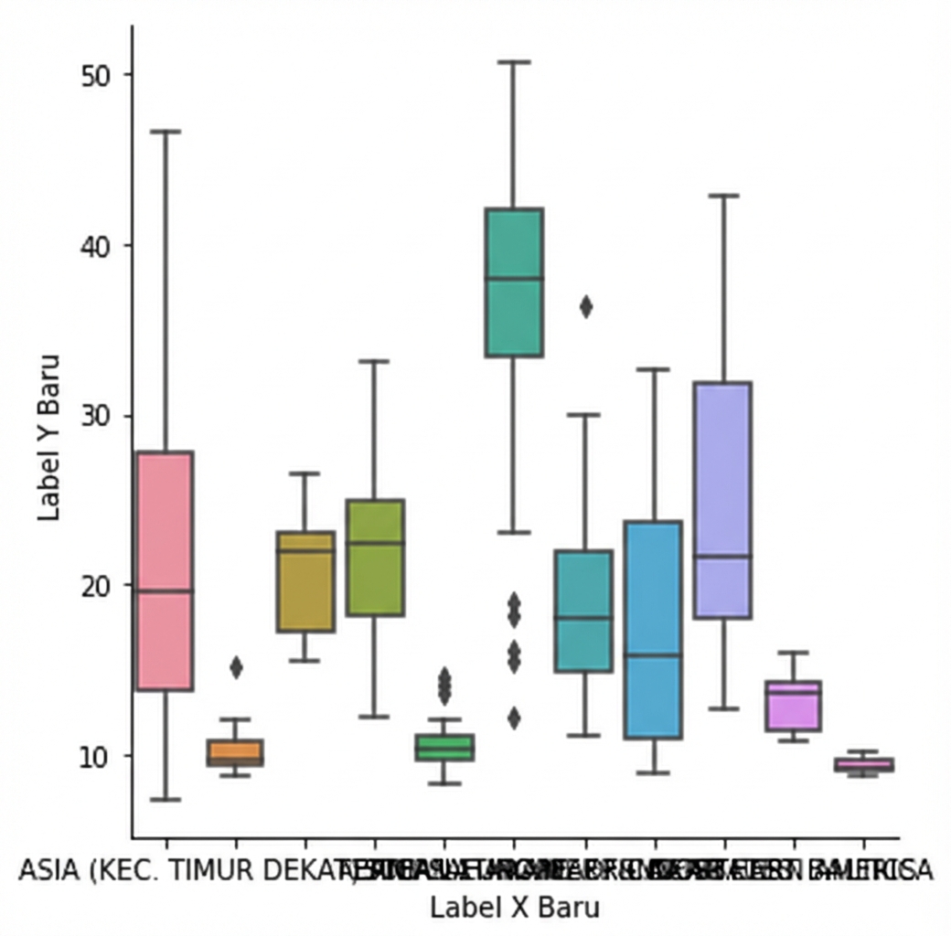 Plot box tingkat kelahiran dengan label sumbu