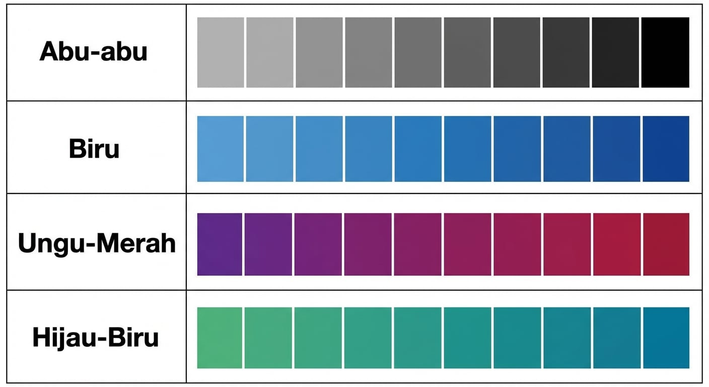 Empat contoh palet sekuensial