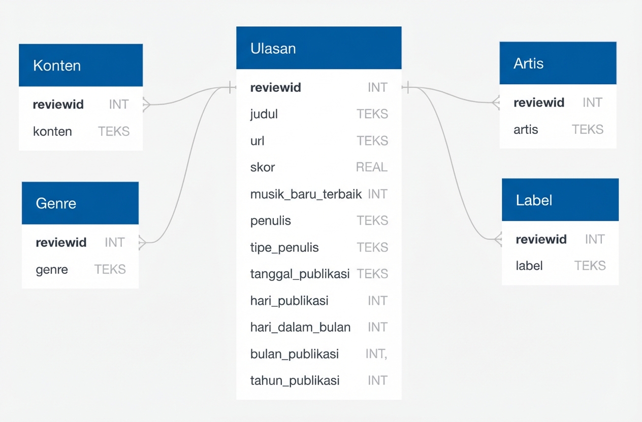 Skema Database Ulasan Pitchfork