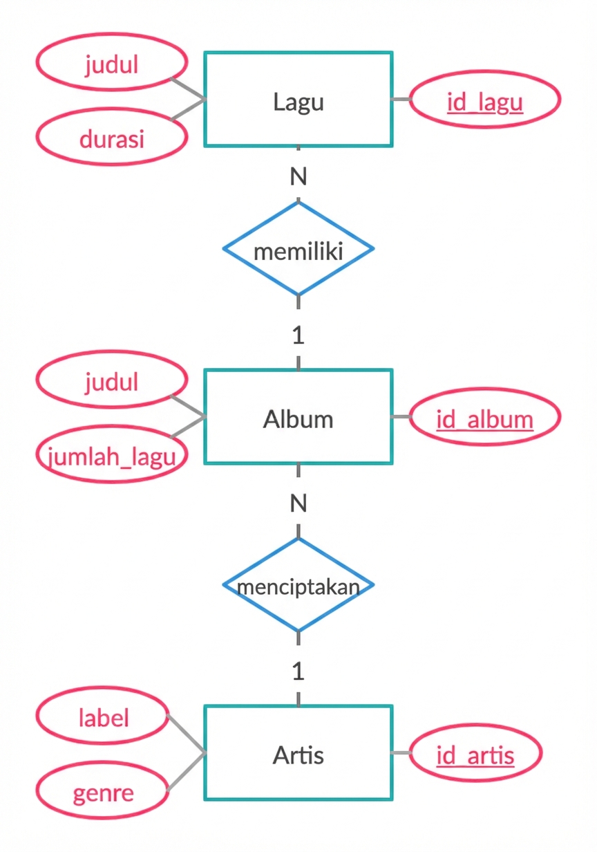 Diagram ER contoh lagu