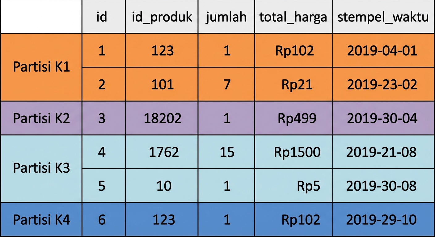 Partisi horizontal: contoh