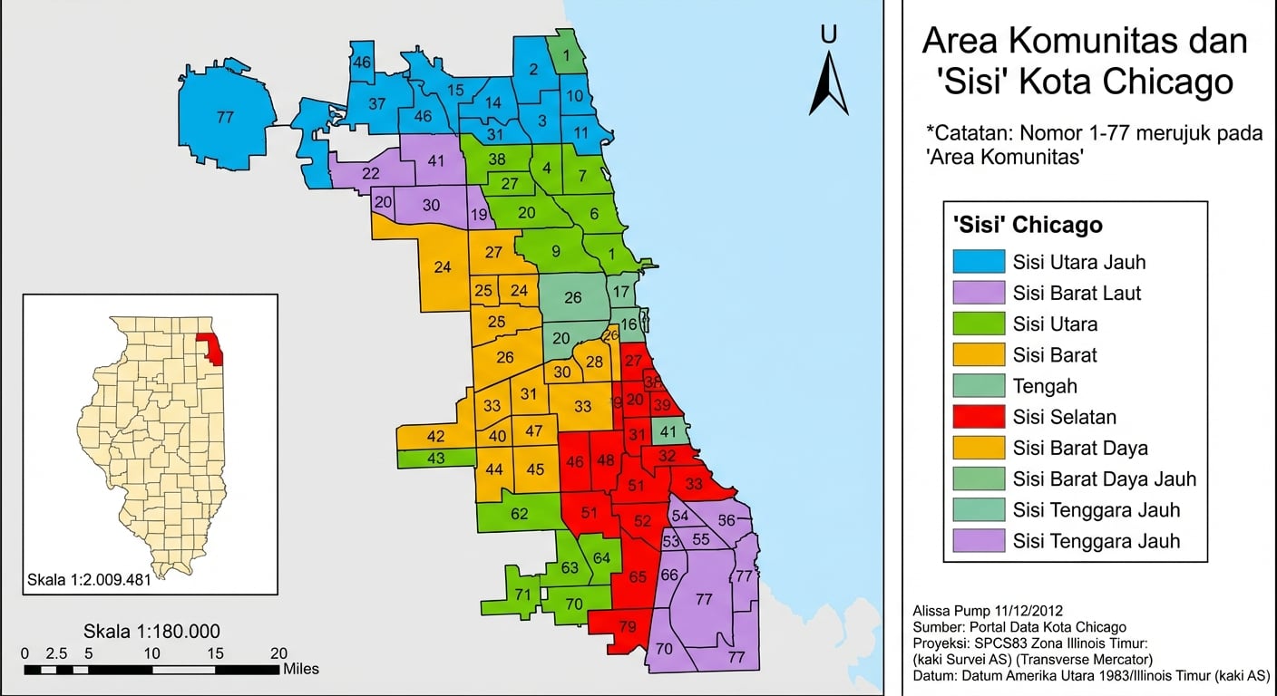 Peta Distrik Chicago