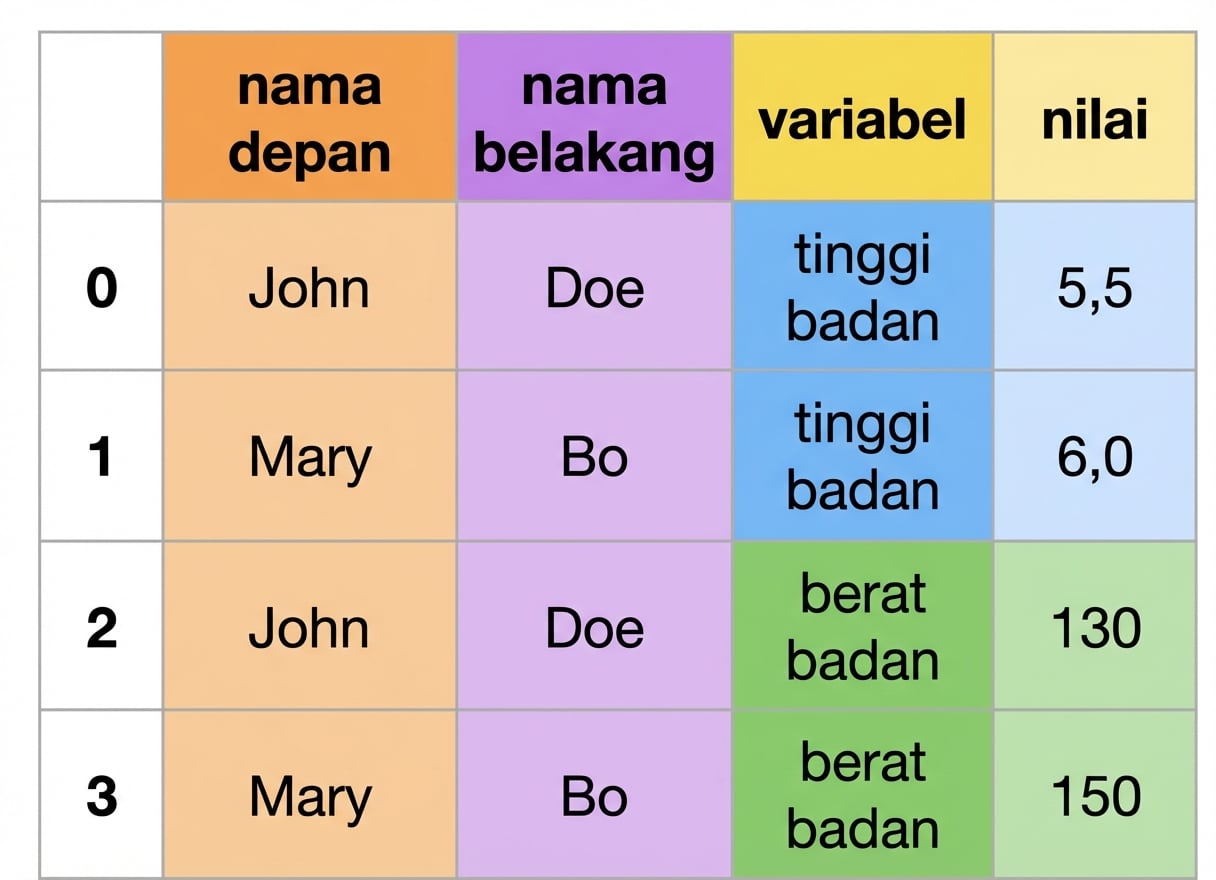 Data dalam format panjang