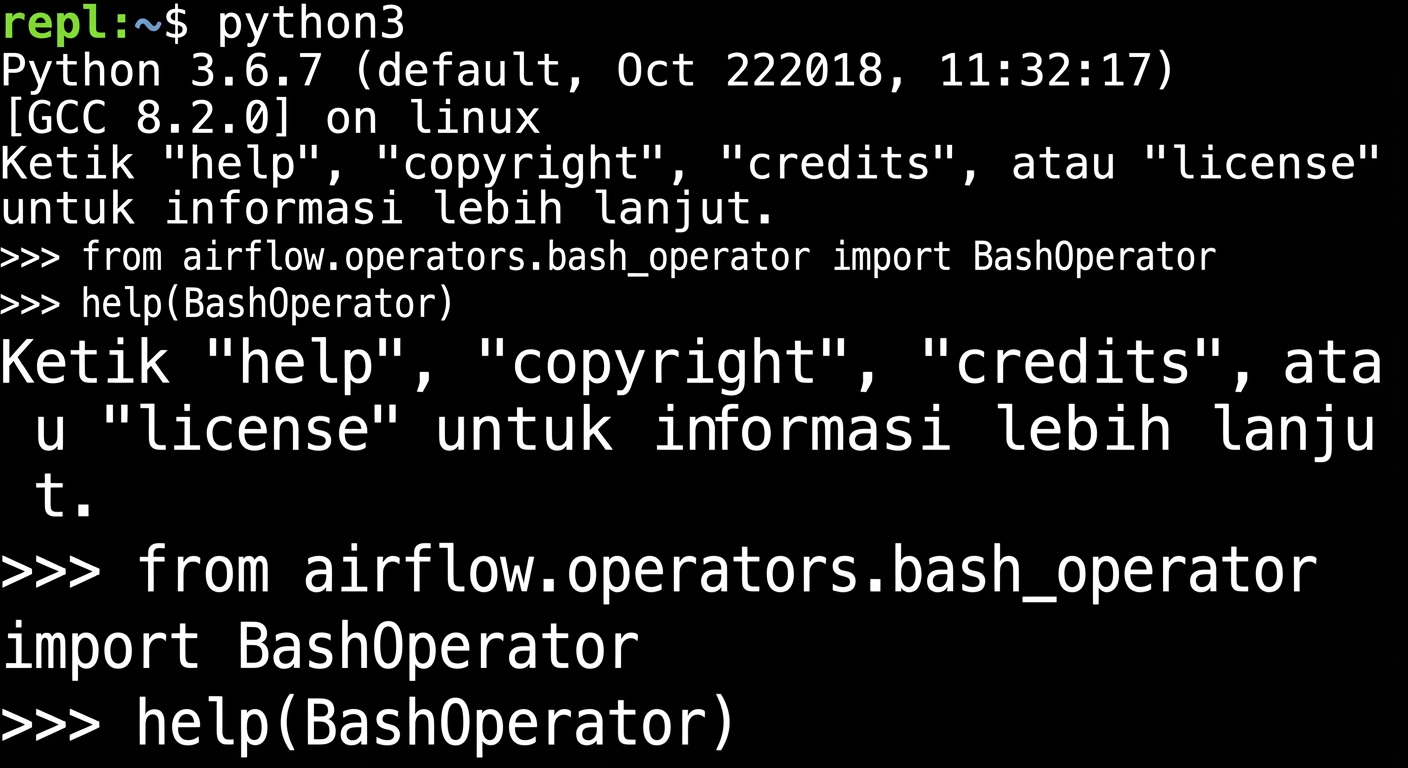 Bantuan python3 Airflow
