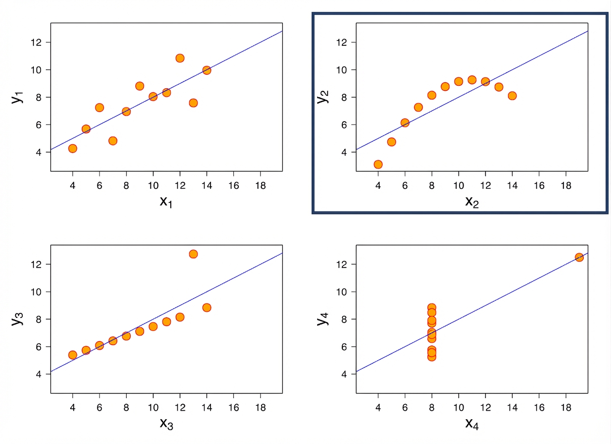 Grafik non-linier Anscombe